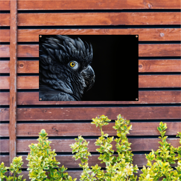 Kaketoe met Penetrerende Gele Ogen tuinposter