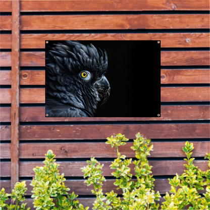 Kaketoe met Penetrerende Gele Ogen tuinposter