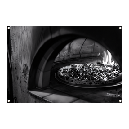 Tijd voor pizza tuinposter
