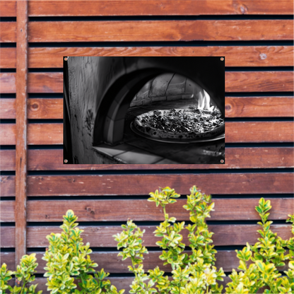 Tijd voor pizza tuinposter