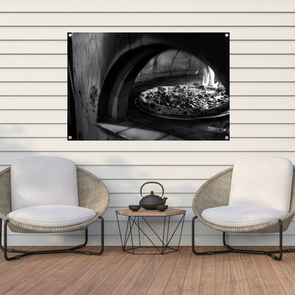 Tijd voor pizza tuinposter