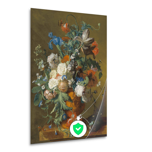 Bloemen in een urn - Jan van Huysum poster
