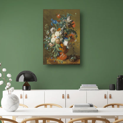 Bloemen in een urn - Jan van Huysum poster