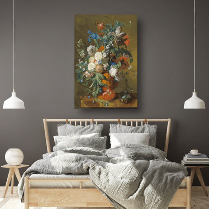 Bloemen in een urn - Jan van Huysum poster