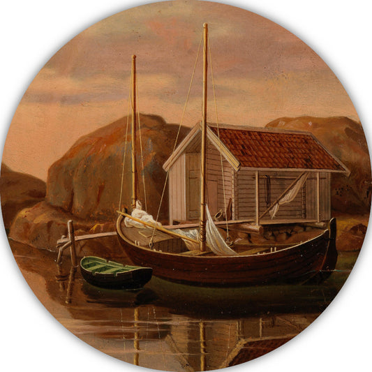 Kade en botenloods - Wilhelm von Wright forex muurcirkel