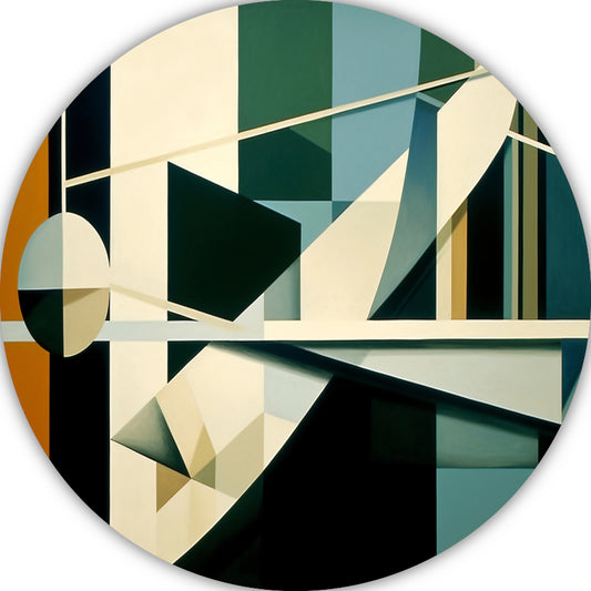 Minimalistische compositie in zwart-wit aluminium muurcirkel