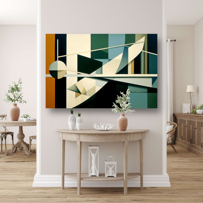 Minimalistische compositie in zwart-wit canvas