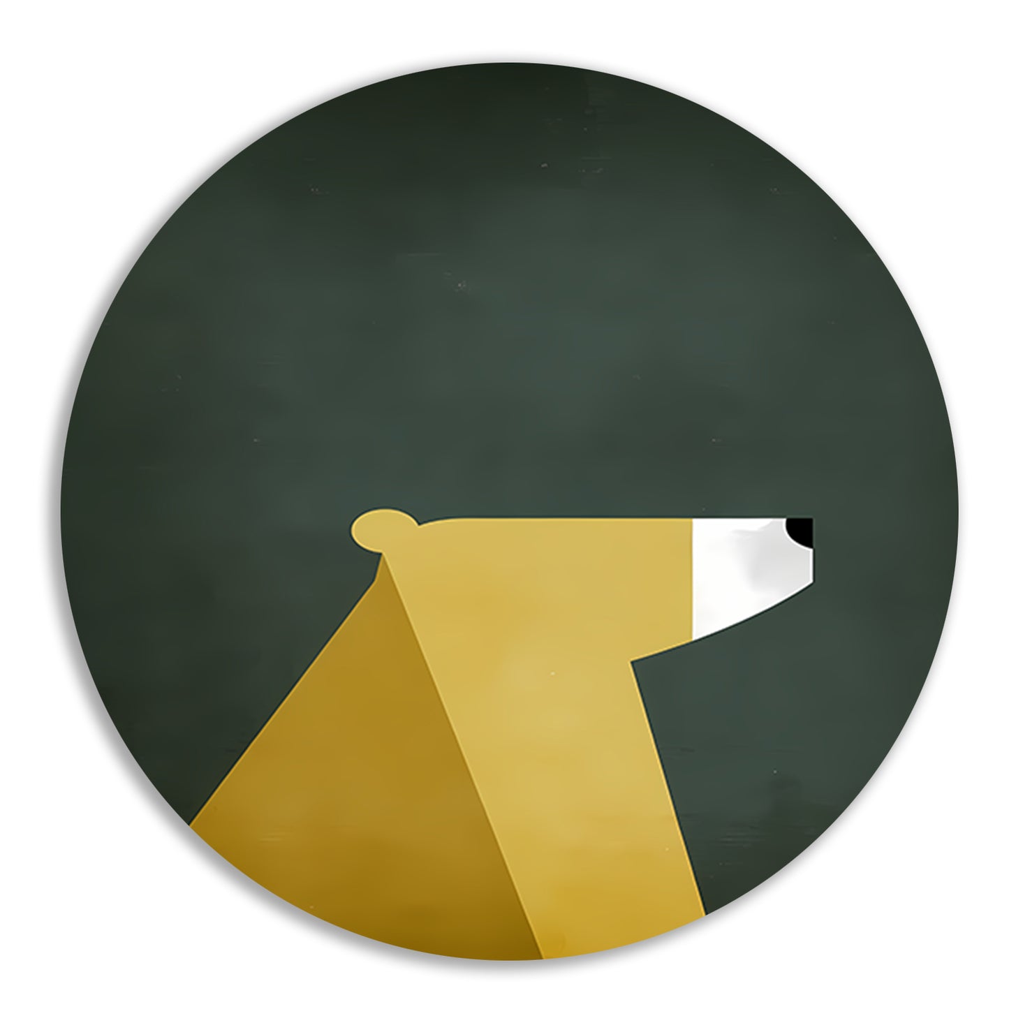 Minimalistische Print van een Geometrische Beer forex muurcirkel