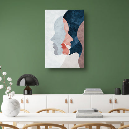 Gezichten in Harmonie - Abstracte Kunst canvas