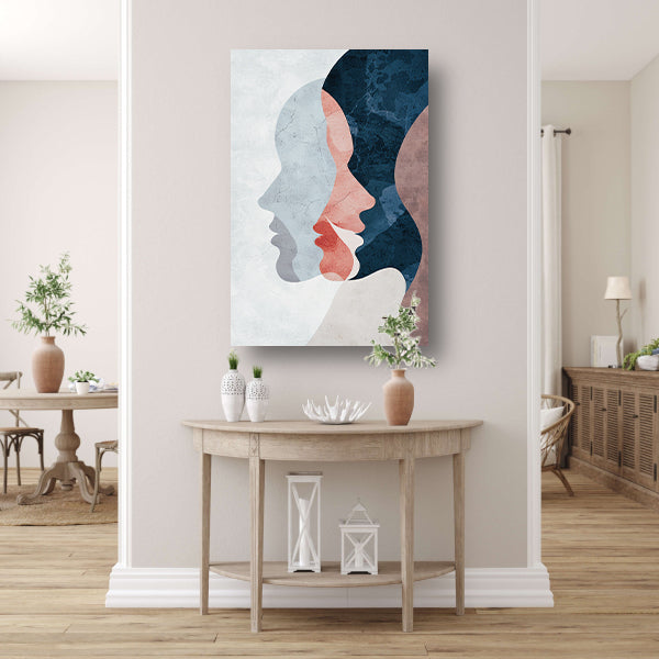 Gezichten in Harmonie - Abstracte Kunst canvas