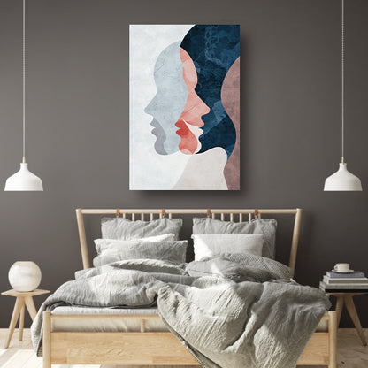 Gezichten in Harmonie - Abstracte Kunst canvas