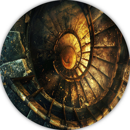 Moderne spiraaltrap aluminium muurcirkel