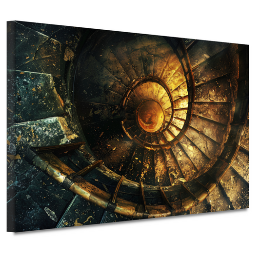 Moderne spiraaltrap canvas