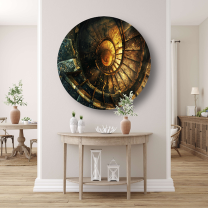 Moderne spiraaltrap aluminium muurcirkel