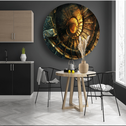 Moderne spiraaltrap aluminium muurcirkel