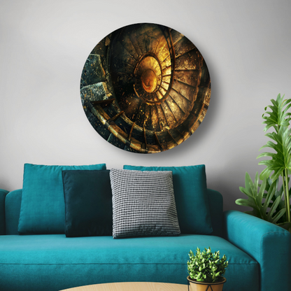 Moderne spiraaltrap aluminium muurcirkel