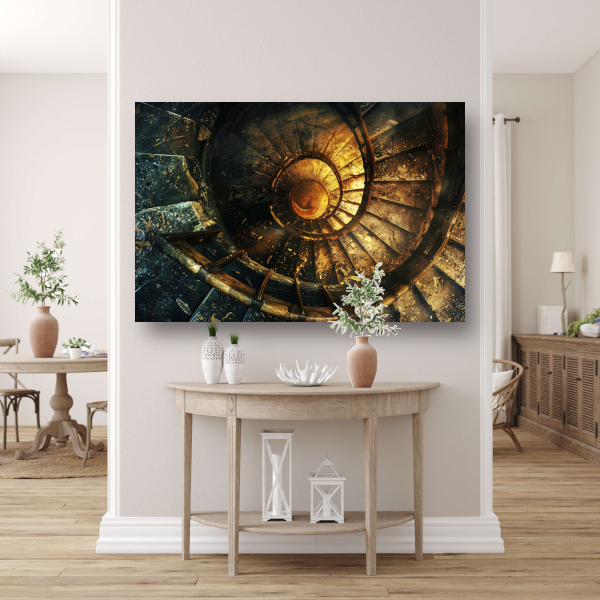 Moderne spiraaltrap canvas