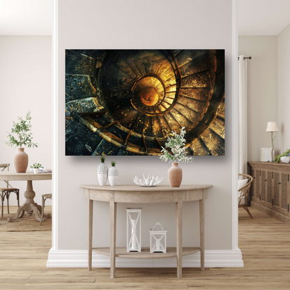 Moderne spiraaltrap canvas