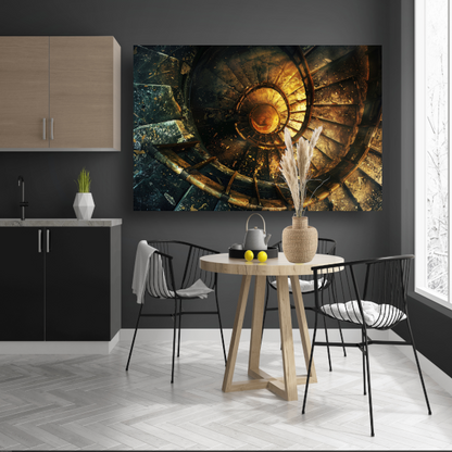 Moderne spiraaltrap canvas