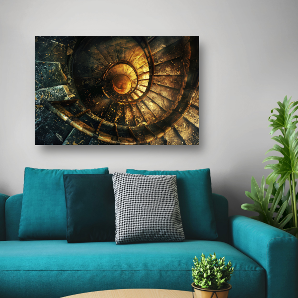 Moderne spiraaltrap canvas
