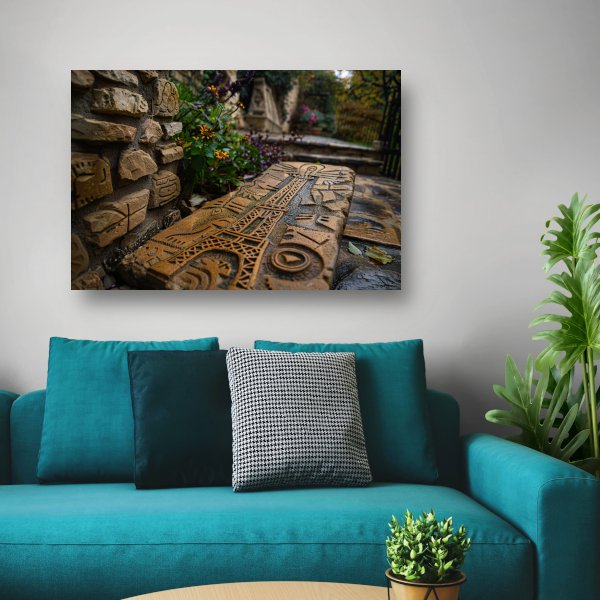 Eiffeltoren Slaapkamer Bank canvas met baklijst