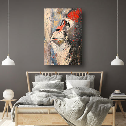 Dynamisch abstract schilderij van een aap poster