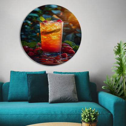Verfrissende cocktail met rood fruit en munt forex muurcirkel