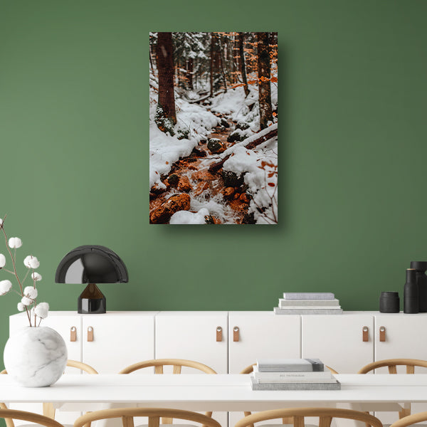 Bevroren Rivier in Winterbos acrylglas