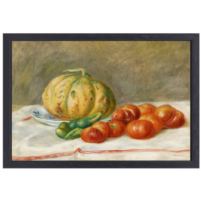 Meloen en tomaten - Pierre-Auguste Renoir canvas met baklijst