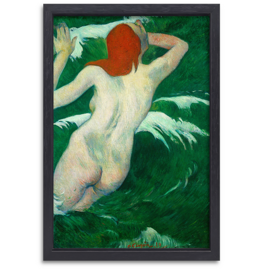 In de golven (Ondine I) - Paul Gauguin canvas met baklijst