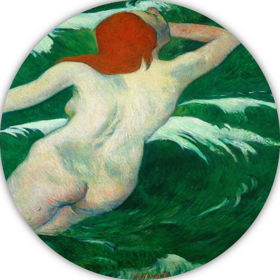 In de golven (Ondine I) - Paul Gauguin aluminium muurcirkel