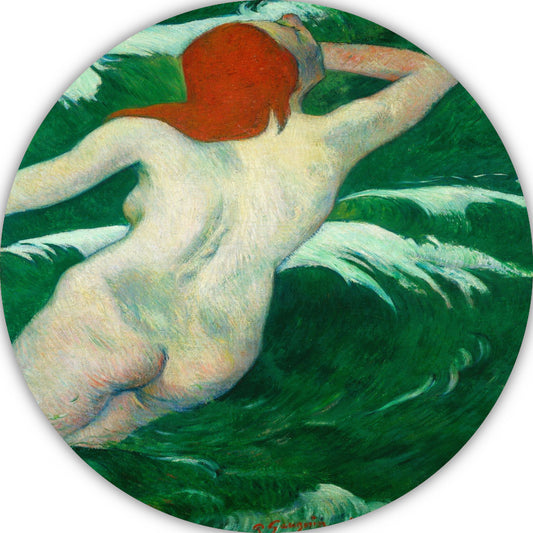 In de golven (Ondine I) - Paul Gauguin aluminium muurcirkel