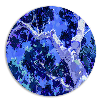 Abstracte boom in levendige kleuren forex muurcirkel