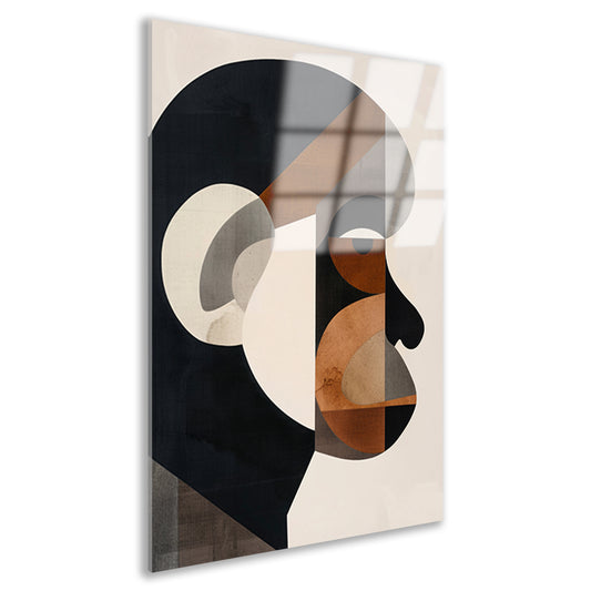 Geometrische Abstractie van Menselijk Gezicht acrylglas