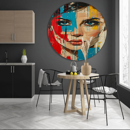 Emotionele Expressie met Kleurrijk Tranen forex muurcirkel