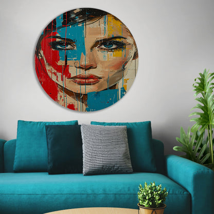 Emotionele Expressie met Kleurrijk Tranen forex muurcirkel