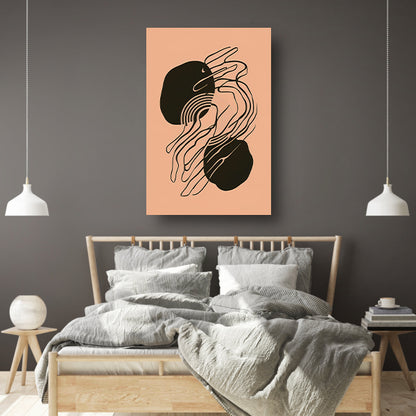 Hypnotiserende Abstracte Monochrome Lijnen poster