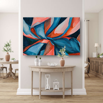 Abstract kleurrijk kunstwerk met levendige patronen canvas