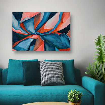 Abstract kleurrijk kunstwerk met levendige patronen canvas