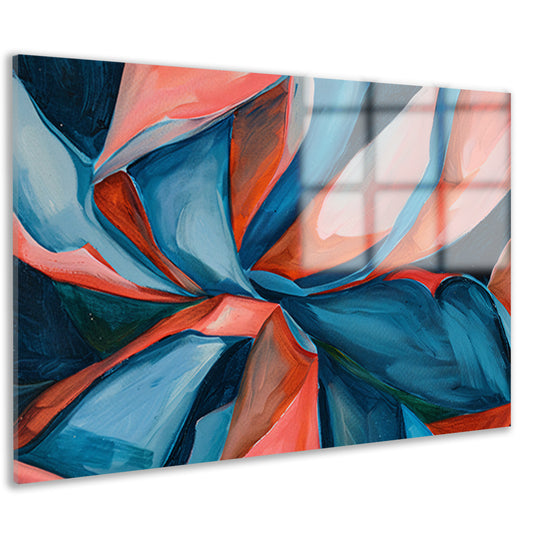 Abstract kleurrijk kunstwerk met levendige patronen acrylglas