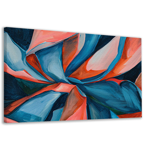 Abstract kleurrijk kunstwerk met levendige patronen canvas