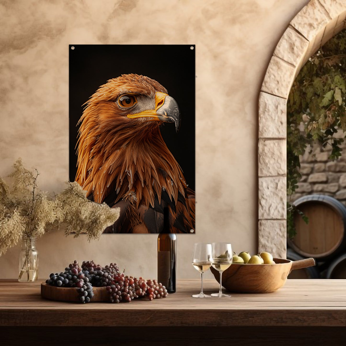 Portret van een Adelaar met Indringende Blik tuinposter