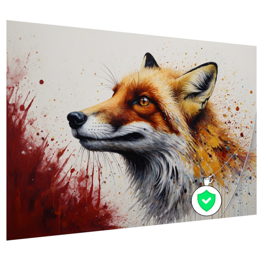 Levendige Impressionistische Vossen Spatten poster