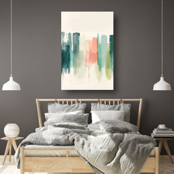 Kleurrijke abstracte schildering voor modern interieur canvas