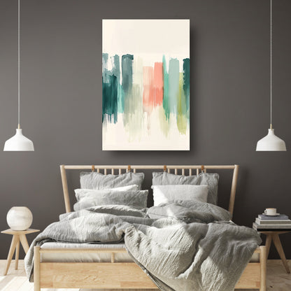 Kleurrijke abstracte schildering voor modern interieur canvas