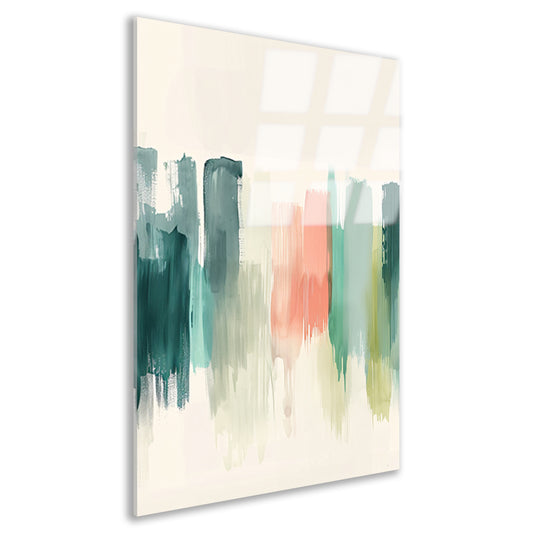 Kleurrijke abstracte schildering voor modern interieur acrylglas