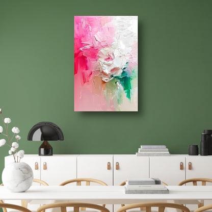 Kleurrijke abstracte bloemen schilderij poster