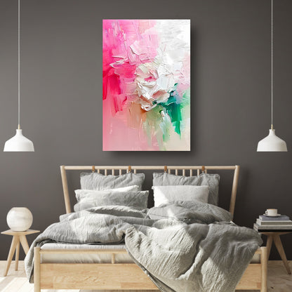Kleurrijke abstracte bloemen schilderij poster