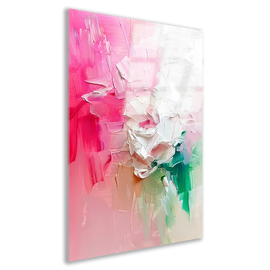 Kleurrijke abstracte bloemen schilderij acrylglas