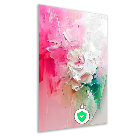 Kleurrijke abstracte bloemen schilderij poster
